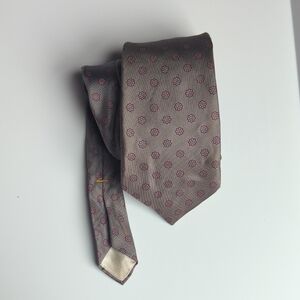 100% Silk Tie. Brownstone. Floral Polka Dot. Teacher. Spring Wedding.